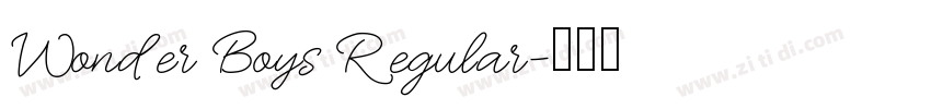 Wonder Boys Regular字体转换